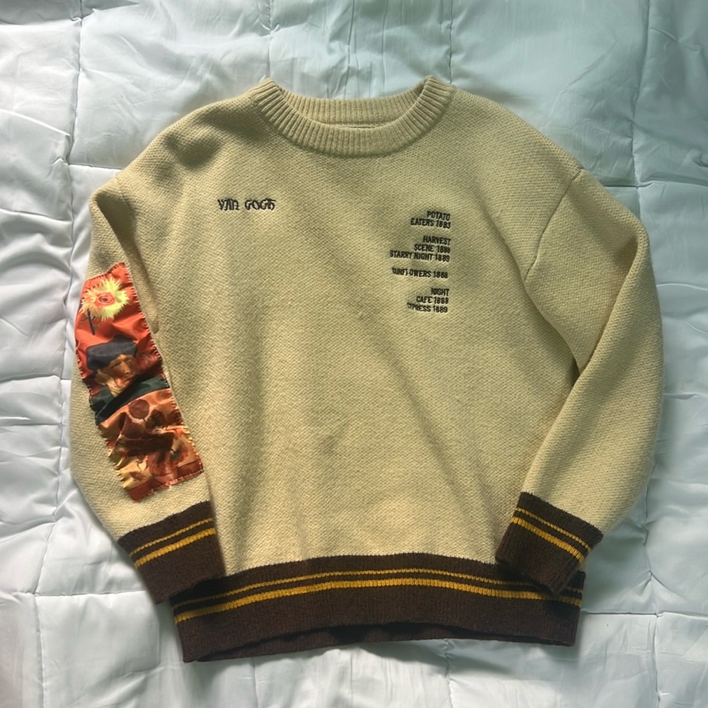 Aelfric Eden tan/cream soft sweater. XS.